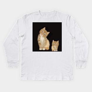 Mother and son cats Kids Long Sleeve T-Shirt